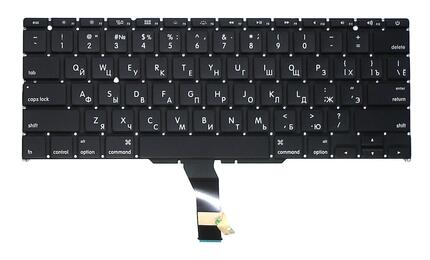 Клавиатура для ноутбука Apple MacBook Air 2011+ A1370 (2010, 2011 года), A1465 (2012, 2013, 2014, 2015 года) с подсветкой (Light) Black, (No Frame), RU (горизонтальный энтер) - фото 2