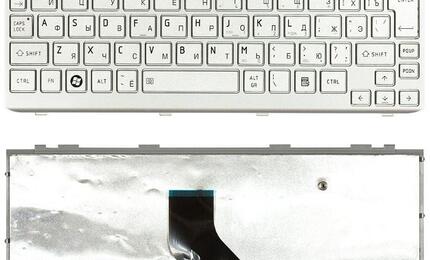 Клавиатура Toshiba Mini (NB200, NB300, NB305) Silver, (Silver Frame) RU (вертикальный энтер)