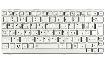 Клавиатура Toshiba Mini (NB200, NB300, NB305) Silver, (Silver Frame) RU (вертикальный энтер) - фото 2
