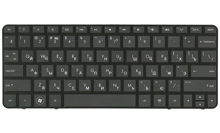 Клавиатура для ноутбука HP Mini (210-2000) Black, (Black Frame) RU - фото 2