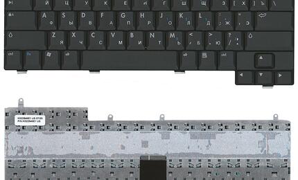 Клавиатура для ноутбука HP Compaq Presario (1100, 2100, 2200), Pavilion (ZE4000, ZE4010, ZE4100, ZE4200, ZE4300, ZE4400, ZE4500, ZE4600, ZE4700, ZE4800, ZE4900, ZE5000, ZE5100, ZE5200, ZE5300, ZE5400, ZE5500, ZE5600, ZE5700), HP COMPAQ (NX9000) Black, RU