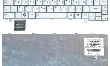 Клавиатура для ноутбука Toshiba Satellite (U300, U305, Tecra M8) Silver, RU