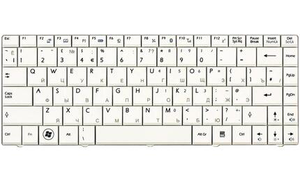 Клавиатура для ноутбука MSI X-Slim (X300 X320 X340 X400 U210 EX460 U250) White, RU - фото 2