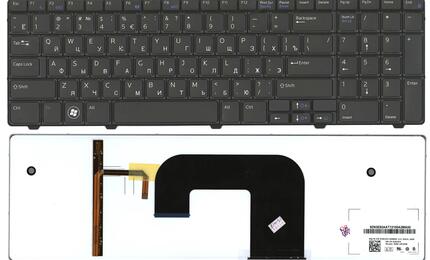 Клавиатура для ноутбука Dell Vostro (3700) Black, Light, RU