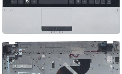 Клавиатура для ноутбука Samsung (RV420) Black, (Gray TopCase), RU