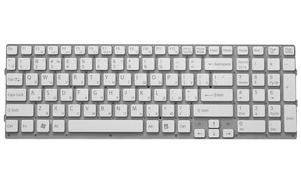 Клавиатура для ноутбука Sony Vaio (VPC-EС) White, (No Frame) RU - фото 2