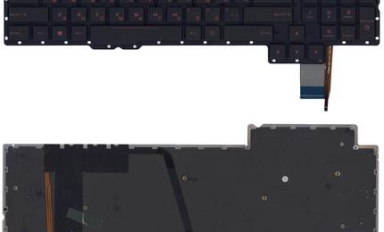 Клавиатура для ноутбука Asus ROG (G752) с подсветкой (Light), Black, (No Frame) RU