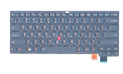Клавиатура для ноутбука Lenovo Thinkpad T460S с подсветкой (Light), с указателем (Point Stick), короткий шлейф (Short Trail), Black, (No Frame), RU - фото 2