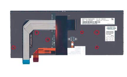 Клавиатура для ноутбука Lenovo Thinkpad T460S с подсветкой (Light), с указателем (Point Stick), короткий шлейф (Short Trail), Black, (No Frame), RU - фото 3