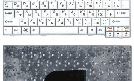 Клавиатура для ноутбука Lenovo IdeaPad (S10-2, S10-3C) White, RU