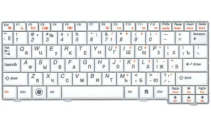 Клавиатура для ноутбука Lenovo IdeaPad (S10-2, S10-3C) White, RU - фото 2