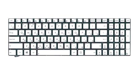 Клавиатура для ноутбука Asus (N550) с подсветкой (Light), Silver, (No Frame) RU/EN - фото 2