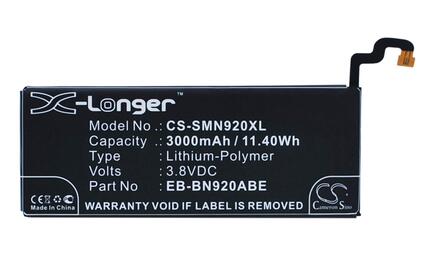 Аккумуляторная батарея для смартфона Samsung CS-SMN920XL Galaxy Note 5 3.8V Black 3000mAh 11.40Wh