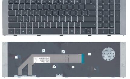 Клавиатура для ноутбука HP ProBook (4740S, 4545s, 4740s) Black, (Gray Frame) RU