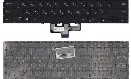 Клавиатура для ноутбука Asus ZenBook UX433FA с подсветкой (Light), Blue, (No Frame) RU