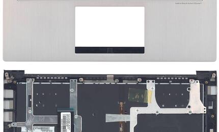 Клавиатура для ноутбука Asus (UX32) Black, с подсветкой (Light), (Silver TopCase), RU