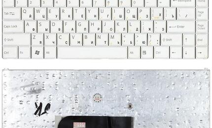 Клавиатура для ноутбука Sony Vaio (VGN-N, N250) White, RU