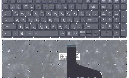 Клавиатура для Toshiba Satellite (C50, C50D, C50T, C55, C55D, C55T, C70, C70D, C75, C75D) Black, (No Frame) RU