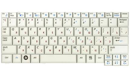Клавиатура для ноутбука Samsung (NC10, N110, N130) White, RU - фото 2