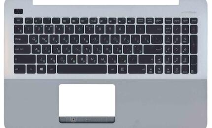 Клавиатура для ноутбука Asus (X555) Black, (Silver TopCase), RU - фото 2