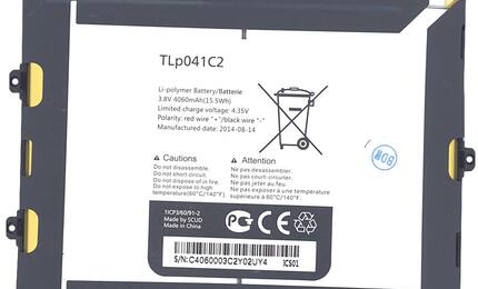 Аккумуляторная батарея для планшета Alcatel TLp041C2 One Touch POP 8 P320A 3.8V White 4060mAh Orig