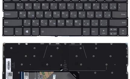 Клавиатура для ноутбука Lenovo Yoga (530-14IKB) Black с подсветкой (Light) (No Frame) RU