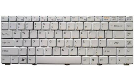 Клавиатура для ноутбука Sony Vaio (VGN-NR21Z, NR21S, NR21J) White, RU - фото 2