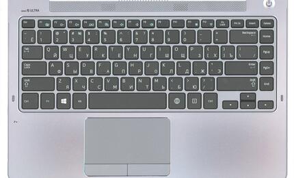 Клавиатура для ноутбука Samsung (535U4C) Black, (Gray TopCase), RU