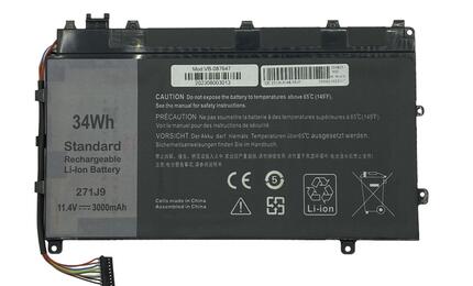 Аккумуляторная батарея для ноутбука Dell 271J9 Latitude 7350 11.4V Black 3000mAh OEM Аккумуляторная батарея для ноутбука Dell 271J9 Latitude 7350 11.4V Black 3000mAh OEM
