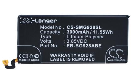 Аккумуляторная батарея для смартфона Samsung CS-SMG928SL Galaxy S6 Edge+ SM-G928 3.85V Black 3000mAh 11.55Wh