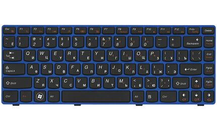 Клавиатура для ноутбука Lenovo IdeaPad (Z470, G470Ah, G470GH, Z370) Black, (BlueFrame), RU - фото 2