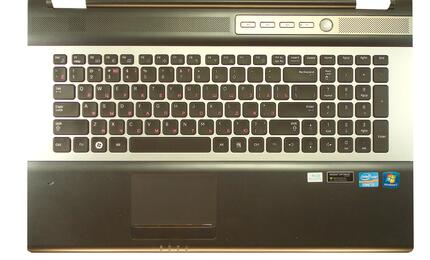 Клавиатура для ноутбука Samsung (RF711) Black, (Silver Frame), (Black TopCase), RU