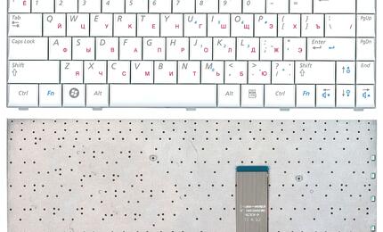 Клавиатура для ноутбука Samsung (Q320) White, RU