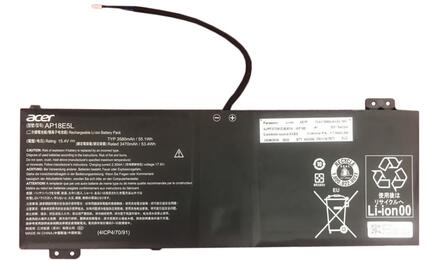 Аккумуляторная батарея для ноутбука Acer AP18E5L Predator Helios 300 15.4V Black 3580mAh OEM
