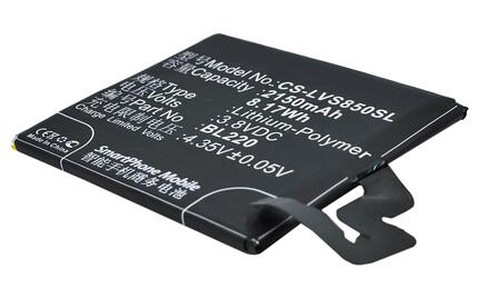 Аккумуляторная батарея для Lenovo CS-LVS850SL S850 3.8V Black 2150mAh 8.17Wh