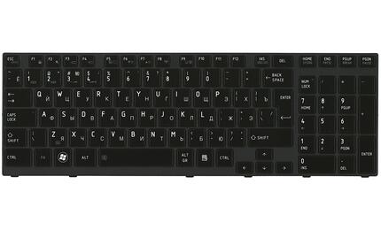 Клавиатура Toshiba Satellite (A660, A660D, A665, A665D, Qosmio X770, P750, P755) с подсветкой (Light), Black, (Black Frame) RU (вертикальный энтер) - фото 2