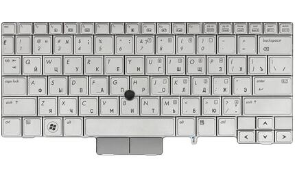 Клавиатура для ноутбука HP Elitebook (2740P) с указателем (Point Stick), Silver gray, RU - фото 2