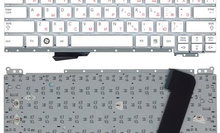 Клавиатура для ноутбука Samsung (NC110) White, (No Frame), RU