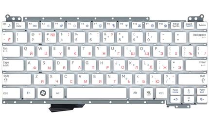 Клавиатура для ноутбука Samsung (NC110) White, (No Frame), RU - фото 2
