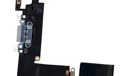 Шлейф разъема питания с аудио-разъемом для Apple iPhone 6 Plus серый