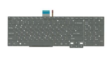 Клавиатура для ноутбука Sony Vaio (SVT15) Black, с подсветкой (Light), (No Frame) RU - фото 2