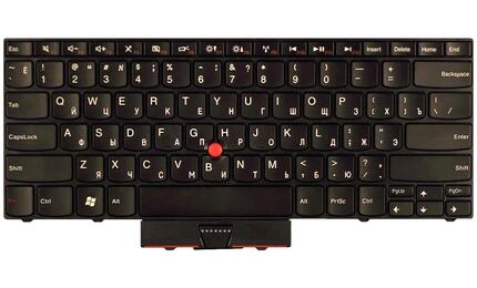 Клавиатура для ноутбука Lenovo ThinkPad Edge (14, 15, E40, E50) с указателем (Point Stick) Black, RU - фото 2