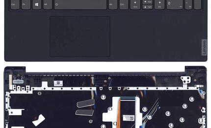 Клавиатура для ноутбука Lenovo IdeaPad S340-15IWL Black, (Dark blue TopCase) RU