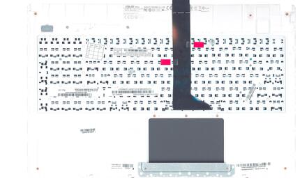 Клавиатура для ноутбука Asus X501A Black, (White TopCase), RU - фото 2