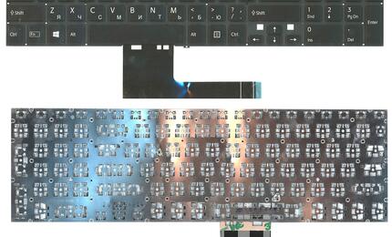 Клавиатура для ноутбука Sony (SF510) Black, с подсветкой (Light), (No Frame) RU