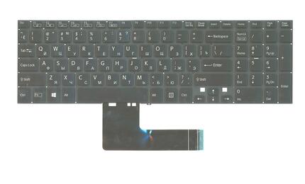 Клавиатура для ноутбука Sony (SF510) Black, с подсветкой (Light), (No Frame) RU - фото 2