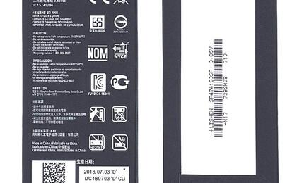 Аккумуляторная батарея для смартфона LG BL-T33 M700A, Q6 3.85V Black 3000mAh 11.55Wh