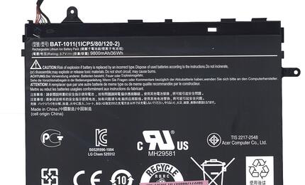 Аккумуляторная батарея для планшета Acer BAT-1011 Iconia Tablet A510 A700 3.7V Black 9800mAh Orig