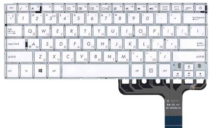 Клавиатура для ноутбука Asus ZenBook (UX305) White, (No Frame), RU - фото 2