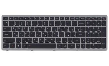 Клавиатурадля ноутбука Lenovo IdeaPad (G505S, Z510) с подсветкой (Light), Black, (Silver Frame), RU - фото 2